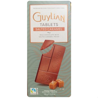 Guylian  Tablets salted caramel - 100g. กีเลียน คาราเมลเค็มอัดเม็ด  - 100กรัม.
