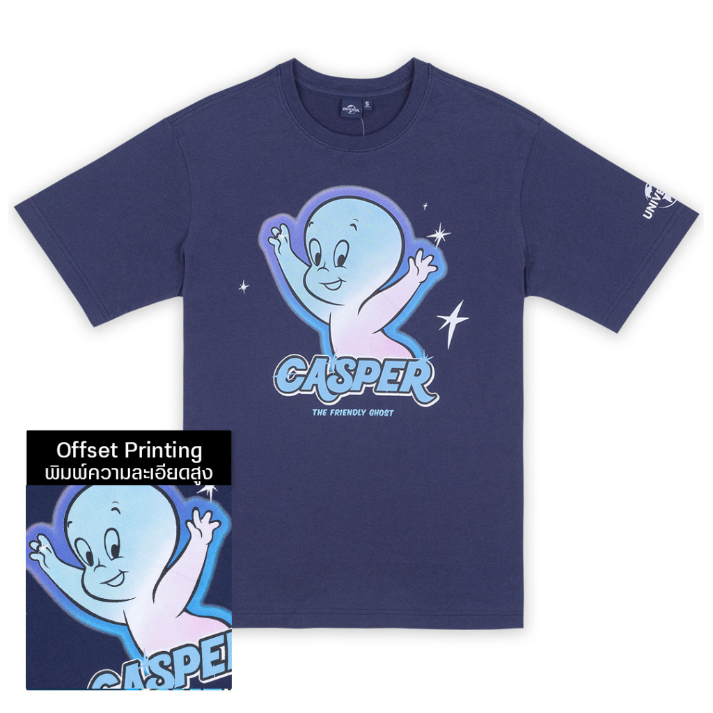 universal-studios-men-casper-the-friendly-ghost-เสื้อผู้ชายยูนิเวอร์แซล-สตูดิโอ-แคสเปอร์-สินค้าลิขสิทธ์แท้100-characters-studio