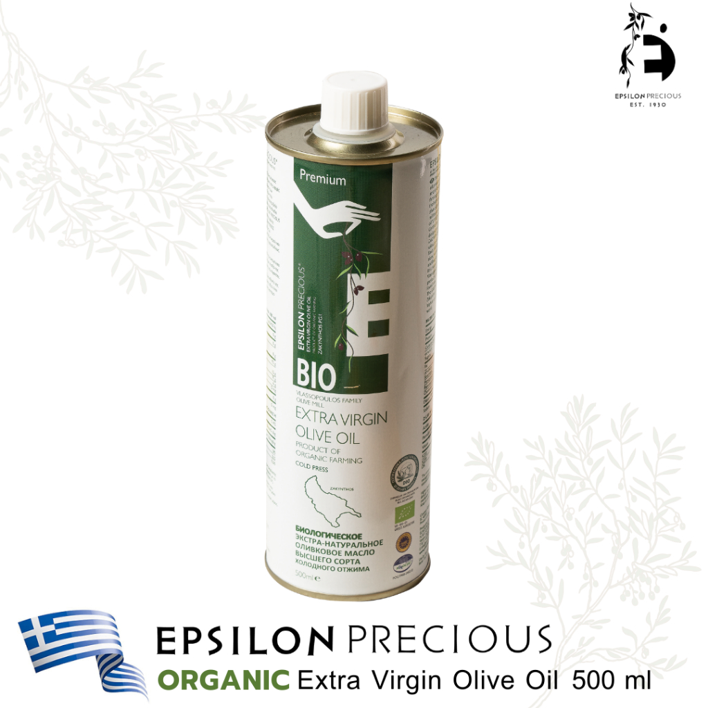 Epsilon Precious ORGANIC Extra Virgin Olive Oil 500ml - Tin น้ำมันมะกอก ...