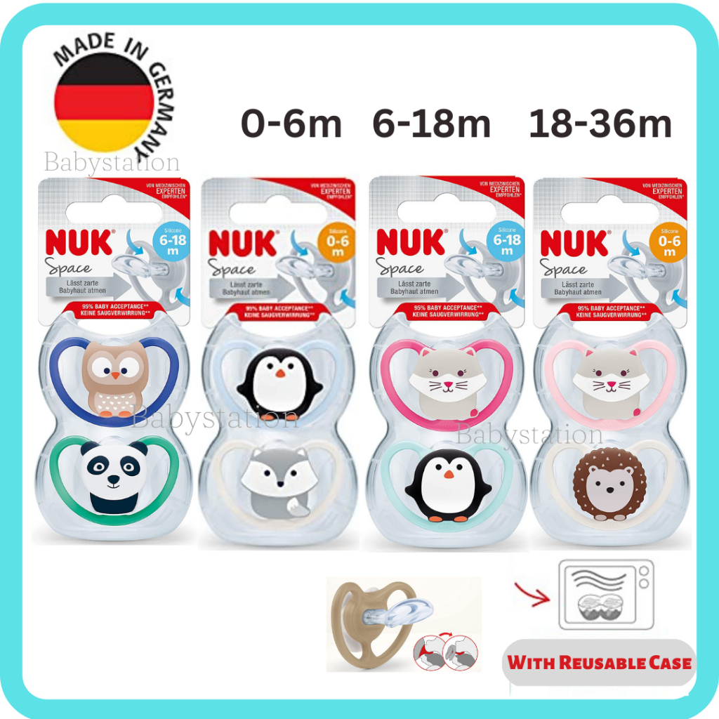 NUK Space Orthodontic Pacifiers จุกหลอกสำหรับทารก (1 แพค = 2 ชิ้น ...