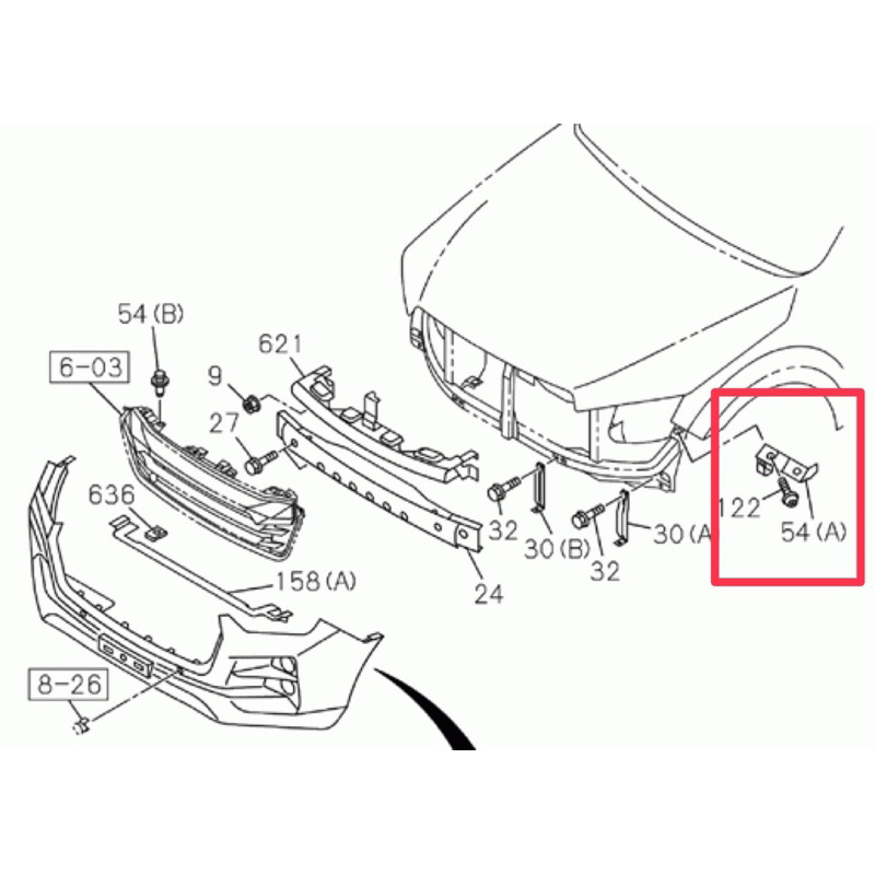 พลาสติกยึดปลายกันชนหน้า-ขายึดปลายกันชนหน้า-ขากันชนหน้า-isuzu-all-new-d-max-2wd-2020-2023-ของแท้