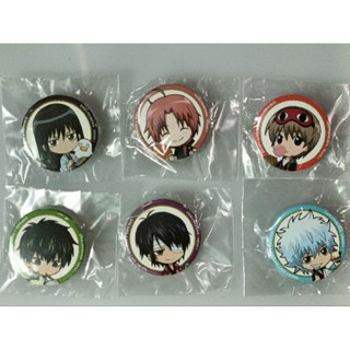 เข็มกลัดอนิเมะ  GINTAMA×ANIMATE CAFE LIMITED(3cm.)เช็ต 6 ชิ้น งานไม่มีป้าย