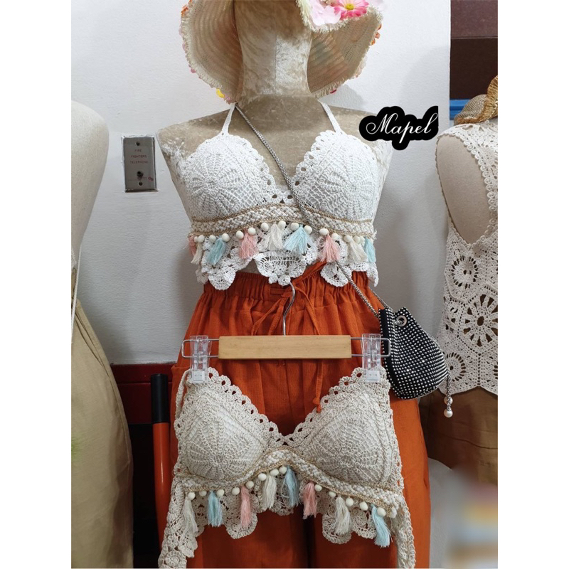 knit-bra-บราถักรูปดอกไม้สาวอวบ