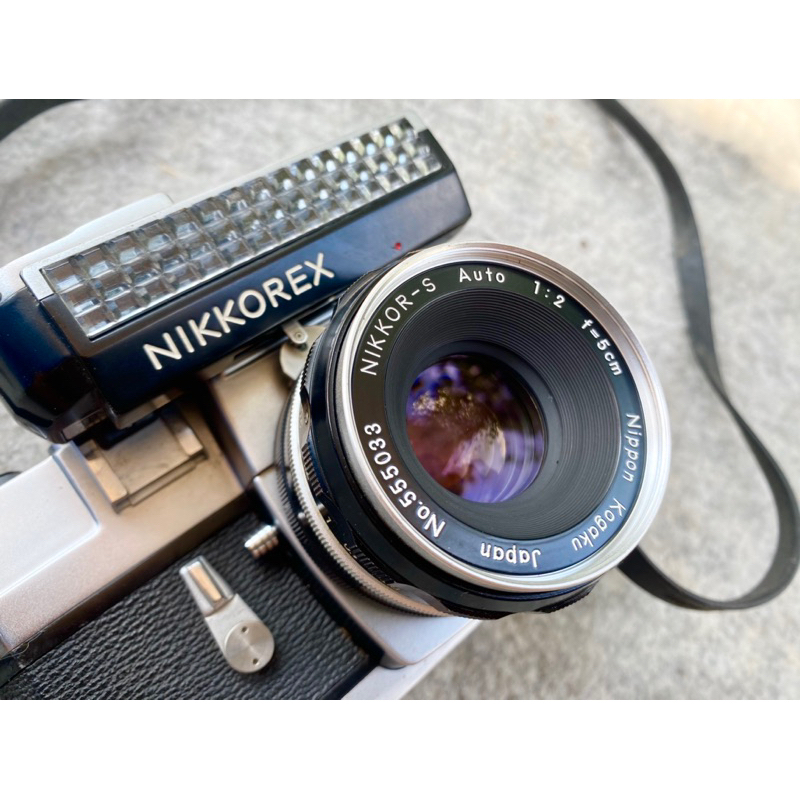 rare-กล้องฟิล์ม-nikon-nikkorex-พร้อมเลนส์-ครบชุด