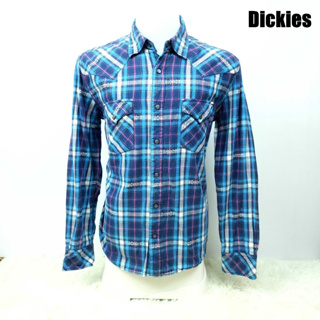 เสื้อเชิ้ต Dickies อก 44 ผ้า Flannel ผ้านุ่มลาย logo Dickies