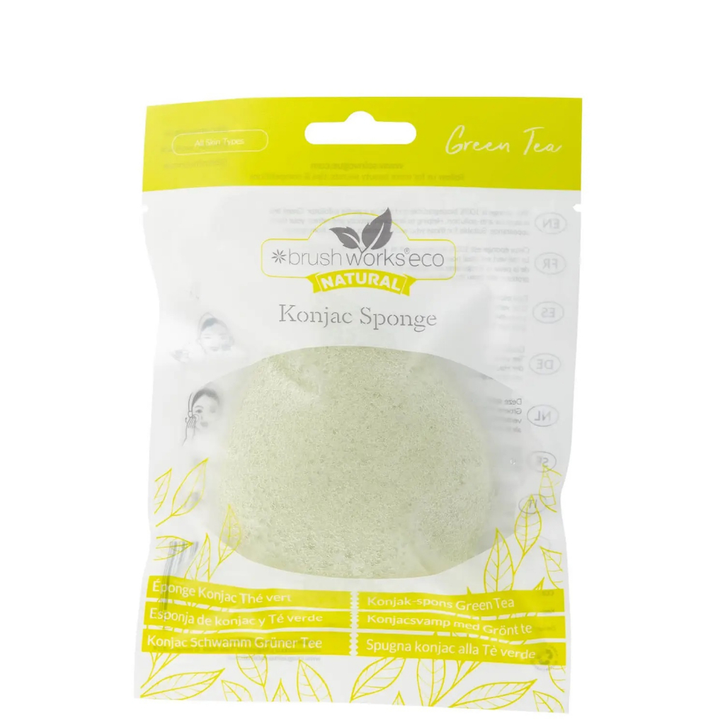 พร้อมส่ง ของแท้ brushworks Konjac Sponge (Green Tea/Aloe Vera)/ HD