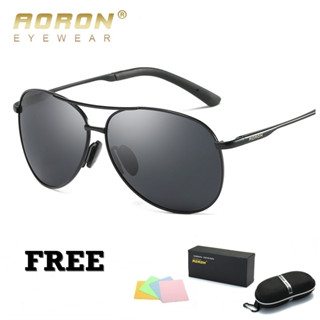 AORON-8013 [ กรอบดำ ] แว่นตากันแดด เลนส์ HD Polarized UV400 สินค้าพร้อมส่งจากไทย