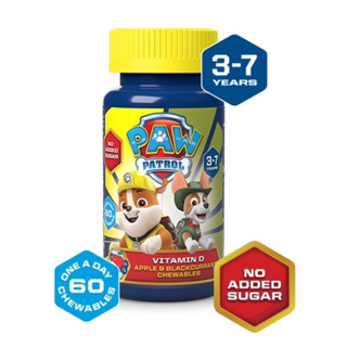 ✈️PRE-ORDER✈️ วิตามิน D สำหรับเด็ก Nickelodeon Paw Patrol Vitamin D Chewables