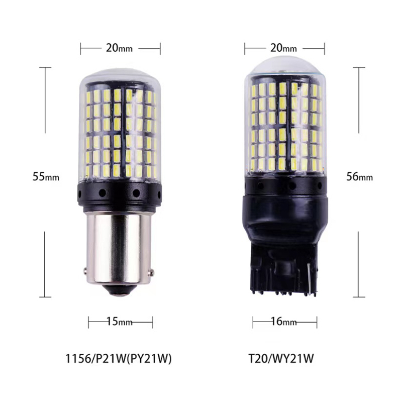 1-คู่-144ledแฟลช-3-ครั้ง-ไฟถอย-led-t20-1156-w16w-p21w-w21w-12v-สำหรับรถยนต์