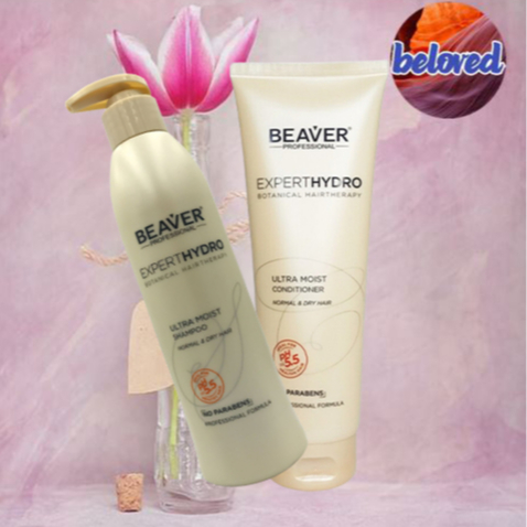 beaver-expert-hydro-ultra-moist-shampoo-conditioner-318-258-ml-แชพูครีมนวด-มีสารสกัดจากดอกบัวและเยื่อไผ่โปรตีนเข้มข้น