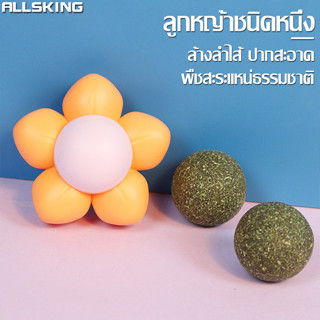 Allsking ลูกบอลแคทนิป ติดผนัง ไม่กลิ้งหาย catnip ball กัญชาบอล กัญชาแมว สมุนไพรแมว ของเล่นแมว แคทนิปบอล ขนมแมว แมวชอบ