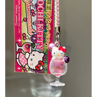 Hello Kitty Phone Strap, Wine Glass Strap, Sanrio 2010 พวงกุญแจคิตตี้ สายห้อยมือถือ
