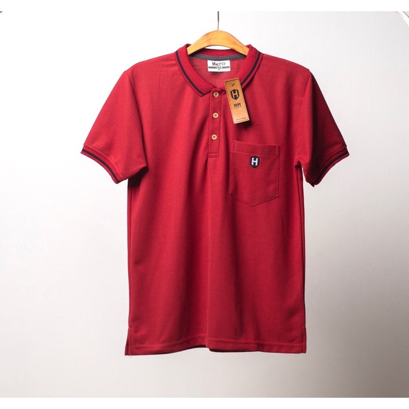 ภาพสินค้า2 ตัว 500 ใหม่ (S-2XL) เสื้อโปโล Hero1098 รุ่น กระเป๋าผ้า ️FEBSHOP จากร้าน polo_cafe บน Shopee ภาพที่ 1
