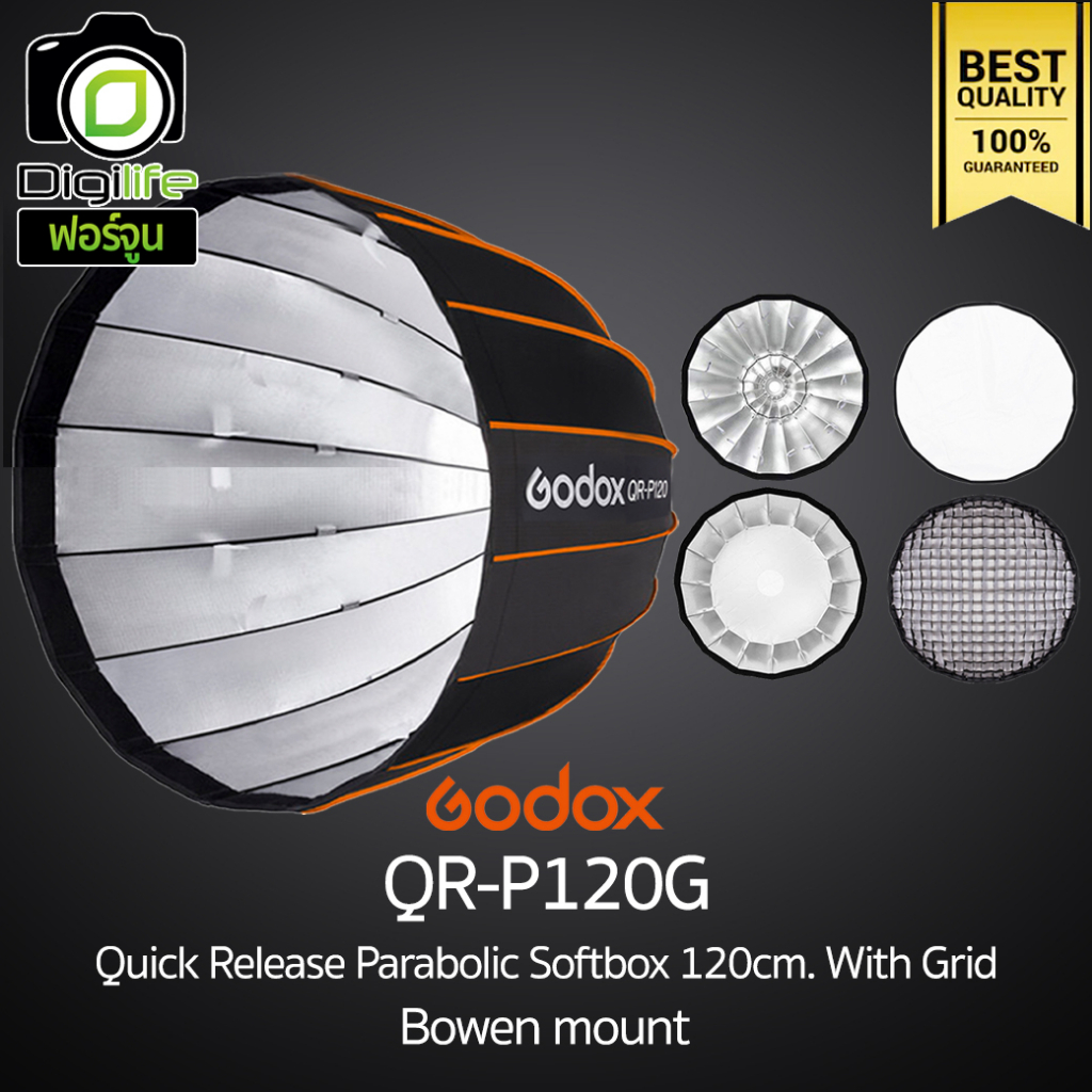 Godox QR-P120 - Softbox Parabolique 120cm Avec Diffuseurs - Monture Bowens/Godox - Pour Photo Et Vidéo Studio - 4