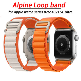 Alpine ห่วงไนลอนสายคล้องกีฬาสำหรับสายคาด AppleWatch Ultra 49มม.45มม.41มม.44มม.40มม.Correa iwatch Series 8 7 SE 6 5 4 3