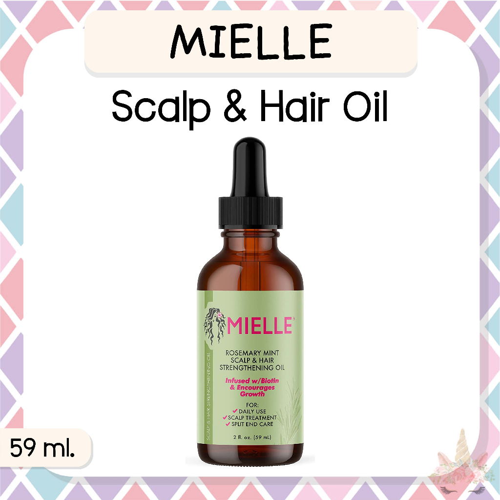 *พร้อมส่ง/ของแท้‼️* MIELLE Rosemary Mint Strengthening Oil 59 ml