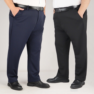 กางเกงสแล็คขายาวผ้ายืด (บิ๊กไซส์ 5สี เอว38-52 ) ทรงกระบอกเล็กเกรดพรีเมี่ยม ใส่สบายไม่อึดอัด