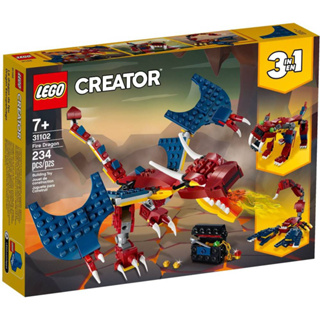 LEGO® Creator 3-in-1 Toys 31102 Fire Dragon : เลโก้ใหม่ ของแท้ 💯% พร้อมส่ง