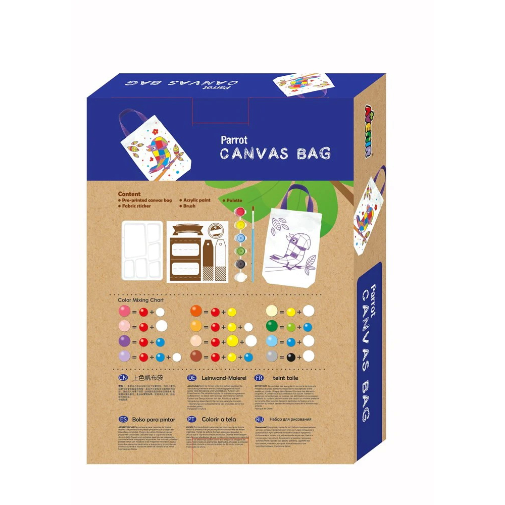 avenir-canvas-bag-ชุดเพ้นท์กระเป๋าลายม้าและนกแก้ว-canvas-bag-horse-and-parrot