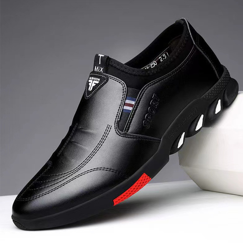 รองเท้าโลฟเฟอร์-วัสดุหนัง-ระบายอากาศได้ดี-สำหรับผู้ชาย-รองเท้าลําลองธุรกิจ-รองเท้าทํางาน-leather-shoes