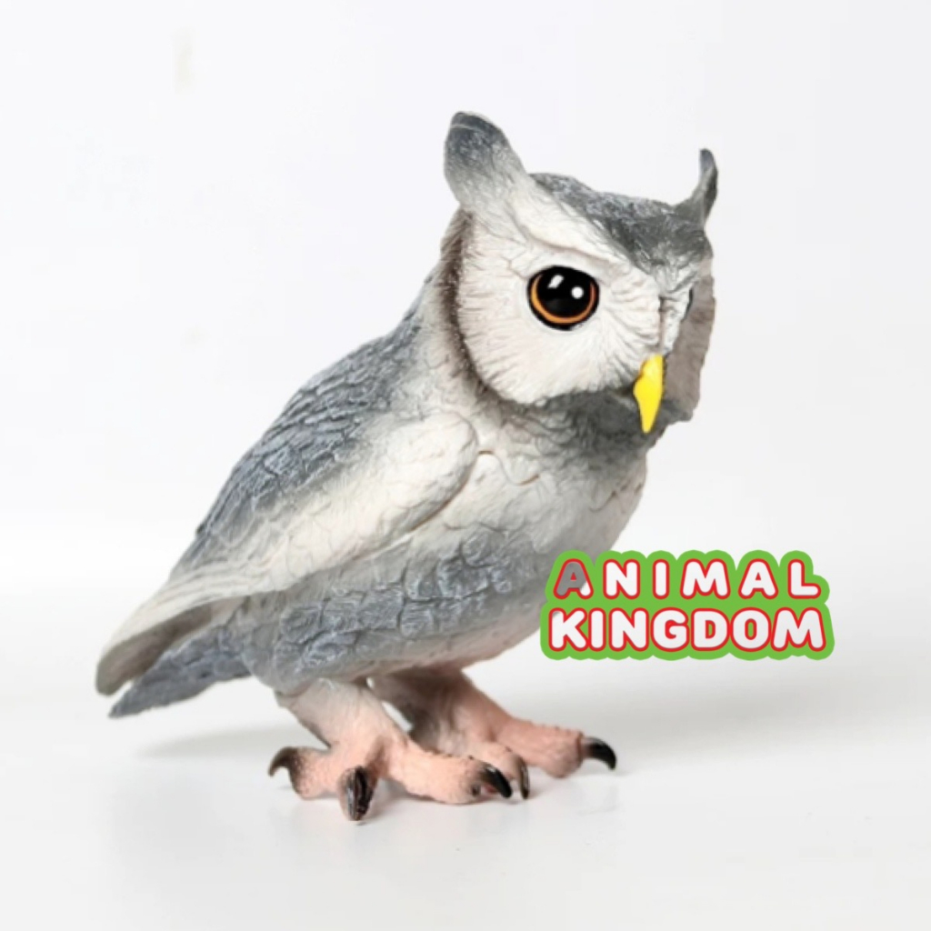 animal-kingdom-โมเดลสัตว์-นกฮูก-นกเค้าแมว-สีเทา-ขนาด-12-00-cm-จากสงขลา