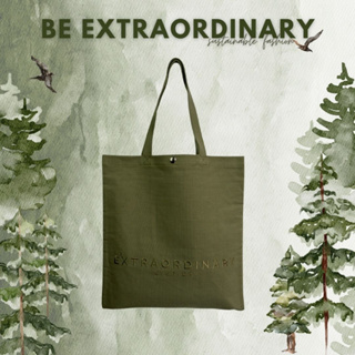 กระเป๋า Extraordinary tote bag สีเขียว Shopping Bag กระเป๋าสะพาย by acts of green