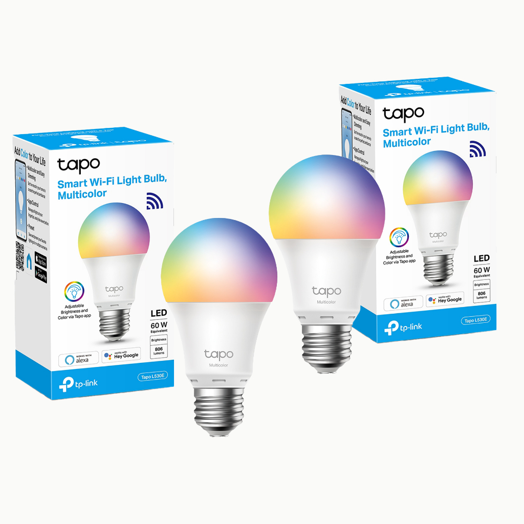 tp-link-tapo-l530e-smart-led-2-pack-หลอดไฟอัจฉริยะ-ปรับได้ถึง-16-ล้านเฉดสี-ของแท้-ประกันศูนย์-1ปี