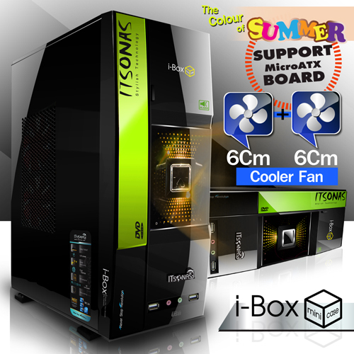 mATX ITSONAS i-box (Black/Green) | Shopee Thailand