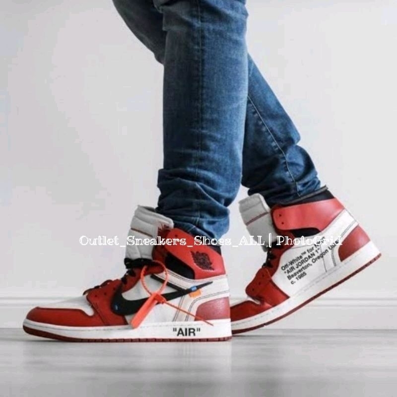 รองเท้า Nike Air Jordan 1 Retro High X Off White Chicago ใส่ได้ทั้ง ชาย หญิง ส่งฟรี Shopee 7015