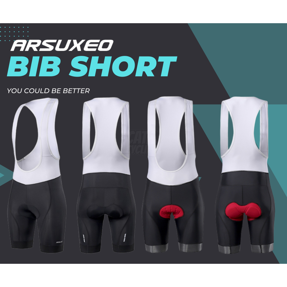 กางเกงเอี๊ยมขาสั้นปั่นจักรยาน-arsuxeo-cycling-bib-shorts