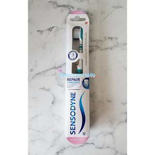 แปรงสีฟัน SENSODYNE REPAIR &amp; PROTECT EXTRASOFT toothbrush จัดฟันใช้ได้  ขนนุ่มพิเศษ คละสี