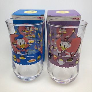 ชุดแก้วน้ำ daisy duck & donald duck (งานใหม่) ขนาดสูง 5” ราคา 130฿/2ใบ #มือสองญี่ปุ่น