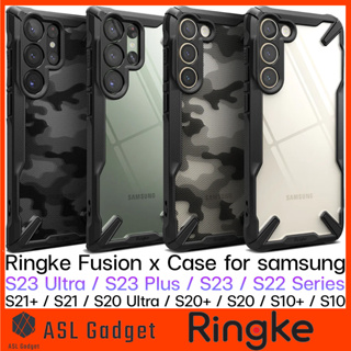 Ringke Fusion X Case for Galaxy S23 Series / S22 Series / S21 / S21+ / S21 Ultra เคสกันกระแทก หลังใส สวยงาม สัมผัสดี