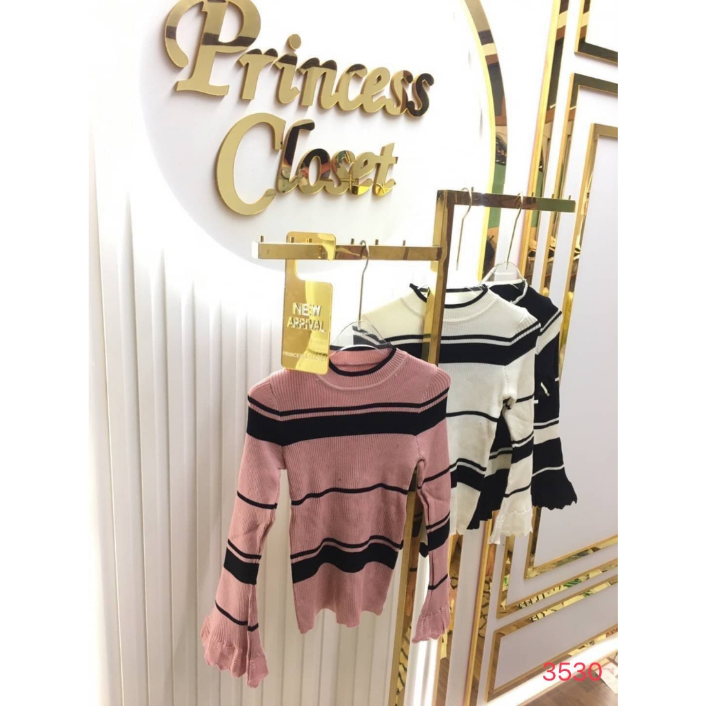 bybeyond-เสื้อไหมพรม-ผ้าร่อง-คอกลม-แขนยาว-ลายทาง-สไตล์เกาหลี-พร้อมส่ง
