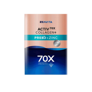 คอลลาเจน 70X พรีไบโอติกส์ & ซิงค์ (62ซองx1กล่อง) ผิวขาว กลูต้า ผิวกระจ่างใส ไกลสิว วิตามิน ดีท็อกซ์ อาหารเสริม ซีวิต้า้