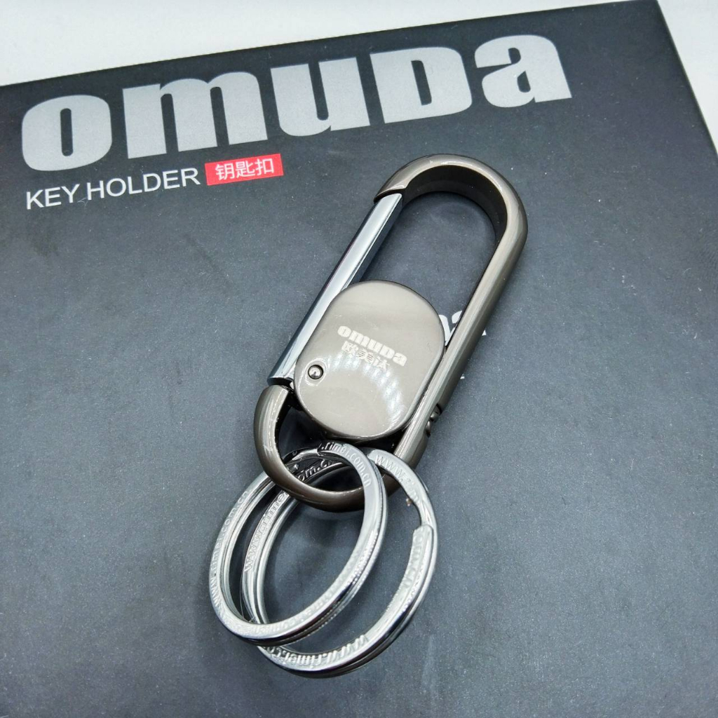 พวงกุญแจ-omuda-รุ้น-8031-มีห่วง2ชิ้น-สีเทา-พวงกุญแจรถ-พวงกุญแจรถยนต์รถ-จักรยานยนต์-พวงพวงกุญแจบ้านเท่ๆดูดี