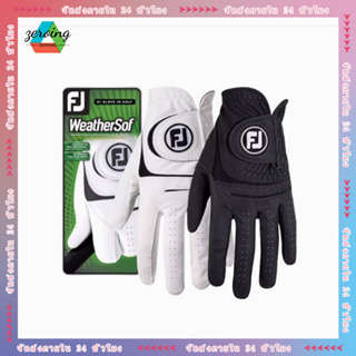 เช็ครีวิวสินค้าถุงมือกอล์ฟ Footjoy 1 ชิ้นถุงมือผู้ชาย WeatherSof มือซ้ายมือขวาไมโครไฟเบอร์ถุงมือกอล์ฟระบายอากาศสำหรับผู้ชาย 【พร้อมส่ง】