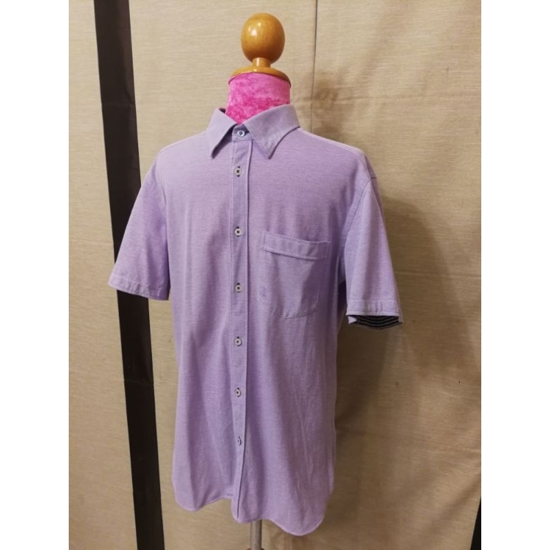 lanvin-brand-2nd-hand-เสื้อเชิ้ตแขนสั้น-64-cotton-36-polyester-size-50-made-in-china-แท้มือสองกระสอบนำเข้า
