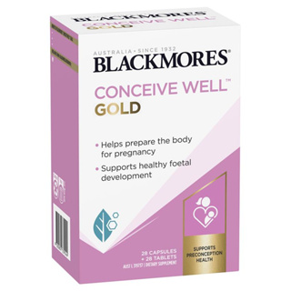 ภาพขนาดย่อของภาพหน้าปกสินค้าBlackmores Conceive Well Gold Preconception Vitamin 28 Tablets & 28 Capsules สนับสนุนสุขภาพก่อนตั้งครรภ์ จากร้าน eucerinthiiland บน Shopee ภาพที่ 1