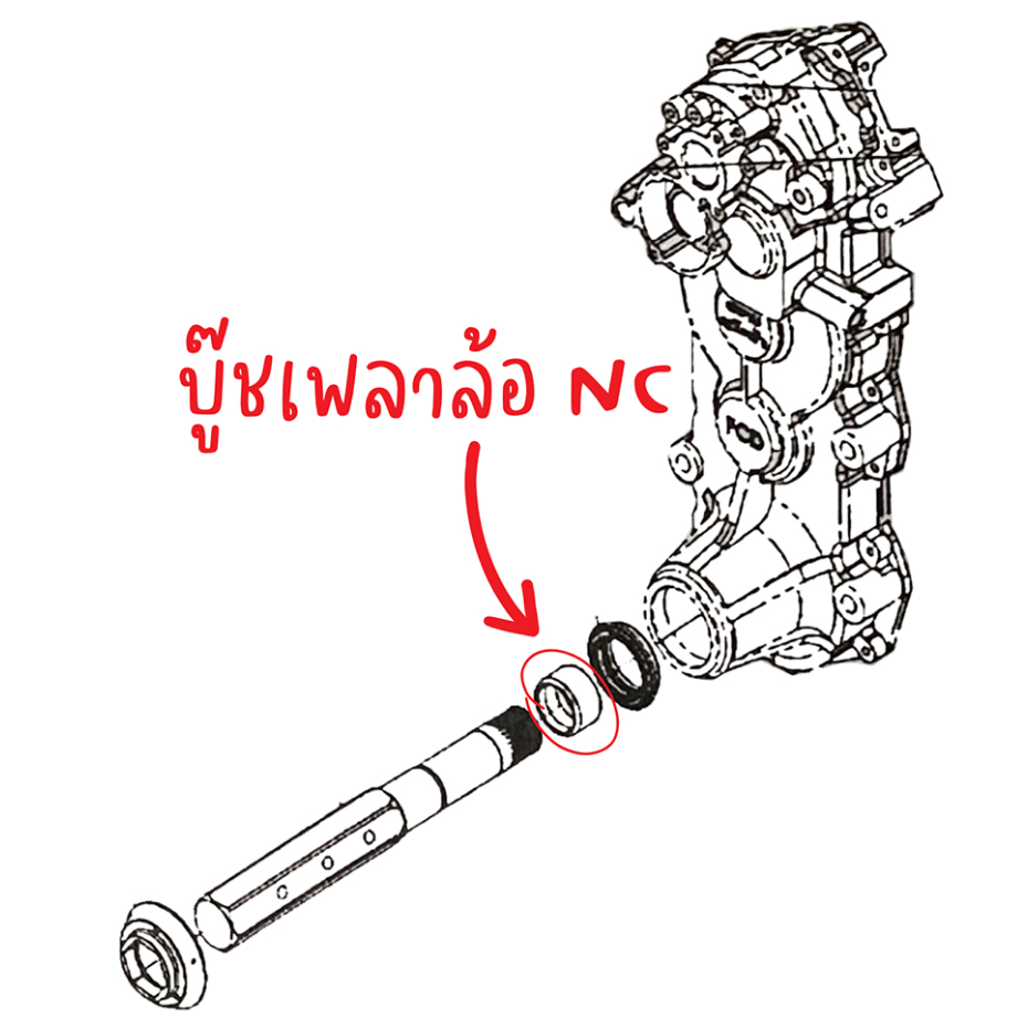 kubota-บู๊ชเพลาล้อ-รถไถเดินตาม-รุ่น-nc131-nc131s-แท้