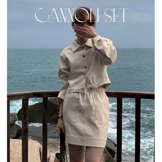 cpjgirlxx | Cannoli Jacket / Skirt - [23SS] ขายแยก เซ็ตเสื้อแจ็คเก็ต กระโปรงสั้น เกาหลี