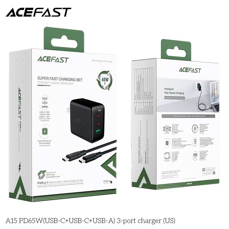 acefast-a15-หัวปลั๊กชาร์จเร็ว-pd65w-3port-2usb-c-1usb-a-หัวชาร์จ-us-แท้พร้อมส่ง-040266