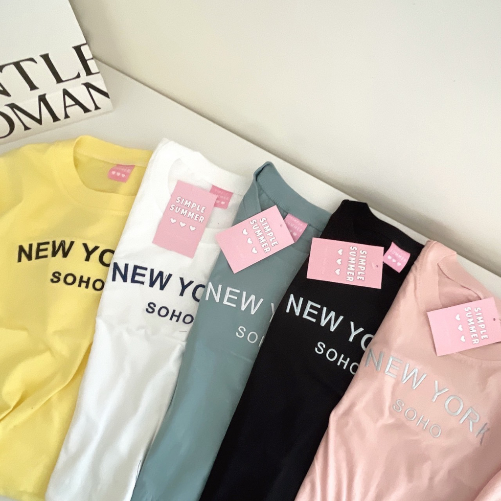 s213-เสื้อครอป-ผ้าคอตตอน-สไตล์มินิมอล-ปัก-newyork-soho