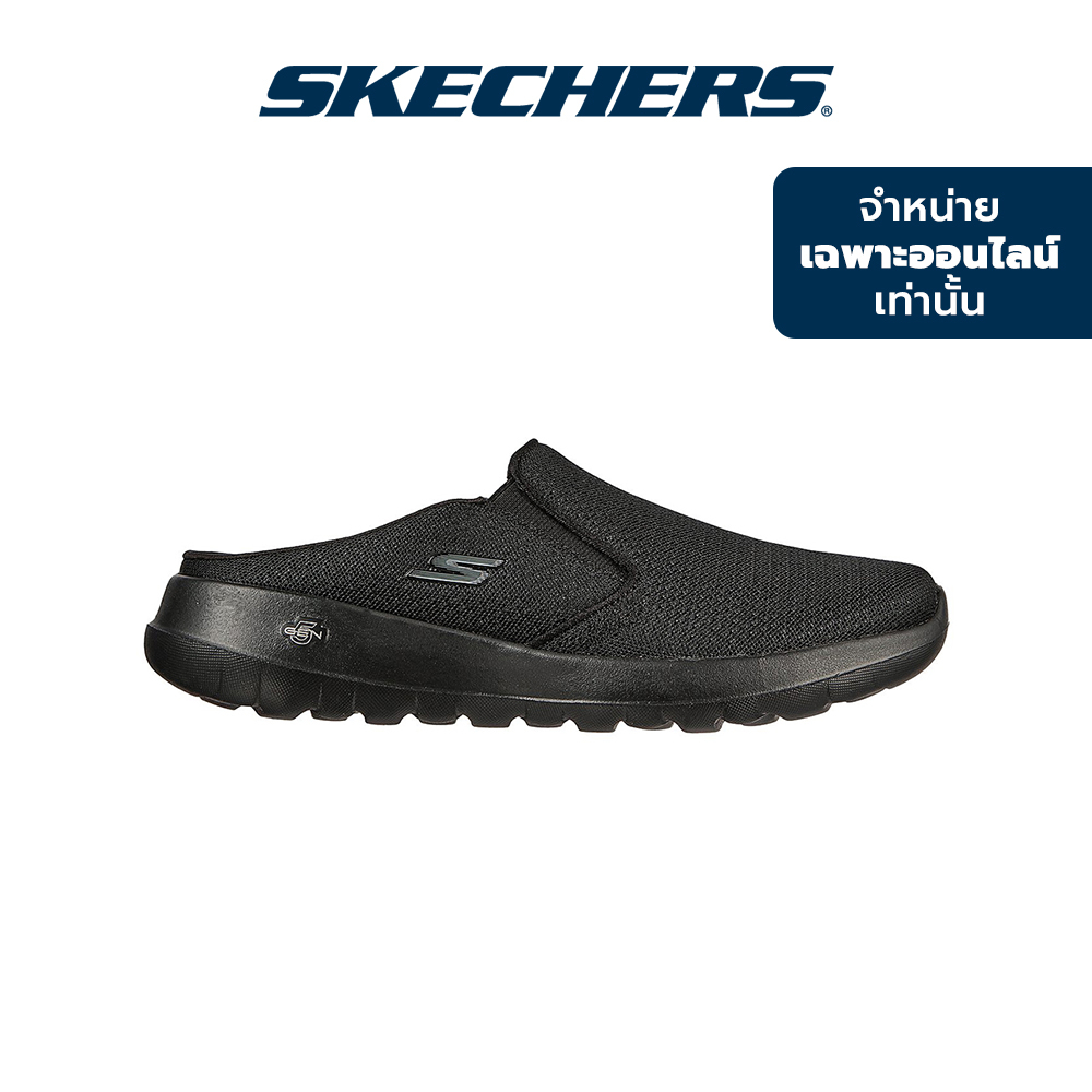 ภาพหน้าปกสินค้าSkechers สเก็ตเชอร์ส รองเท้าผู้หญิง รองเท้าผ้าใบ Women Online Exclusive GOwalk Joy Lazy Sunday Walking Shoes - 124189-BBK - Air-Cooled Goga Mat, 5-Gen Technology, Machine Washable, Ortholite จากร้าน skechers_officialshop บน Shopee