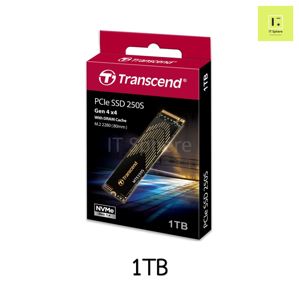 SSD M.2 1TB // 2TB Transcend 250S NVMe (GEN4) With heatsink SSD