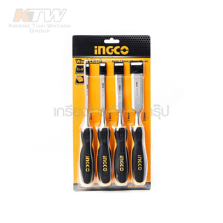 INGCO ชุดสิ่วลบเหลี่ยมไม้ สิ่วตอกไม้ 4 ชิ้นต่อแพ็ค รุ่น HKTWC0401  ชุดสิ่วลบเหลี่ยมไม้ 4 ขนาด ตูดเหล็ก ตอกได้ B