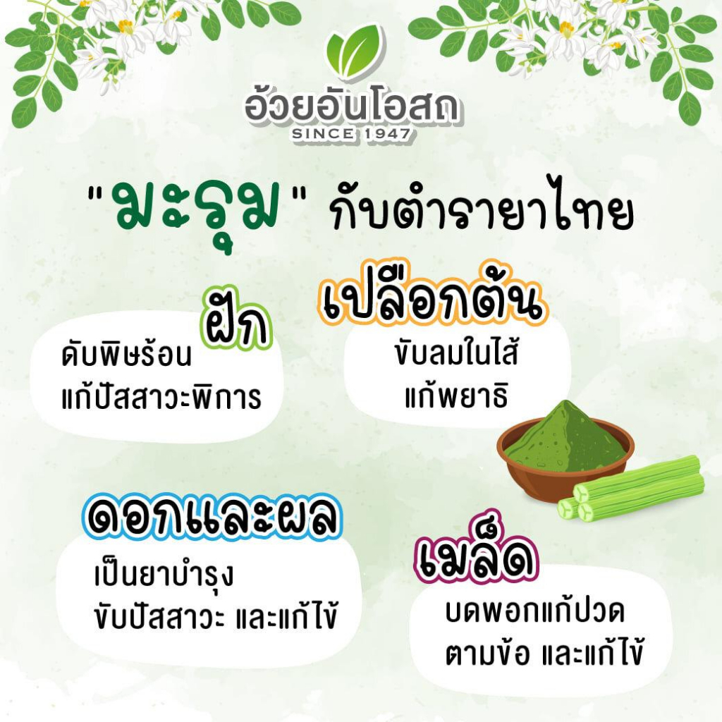 herbal-one-moringa-capsule-อ้วยอัน-มะรุมแคปซูล-100-แคปซูล