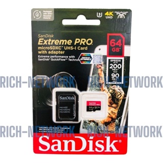 ภาพหน้าปกสินค้า(ของแท้ 100%) เมมโมรี่ SanDisk 64G U3 Extream Pro Micro SDHC UHS-I 4K UDH ที่เกี่ยวข้อง