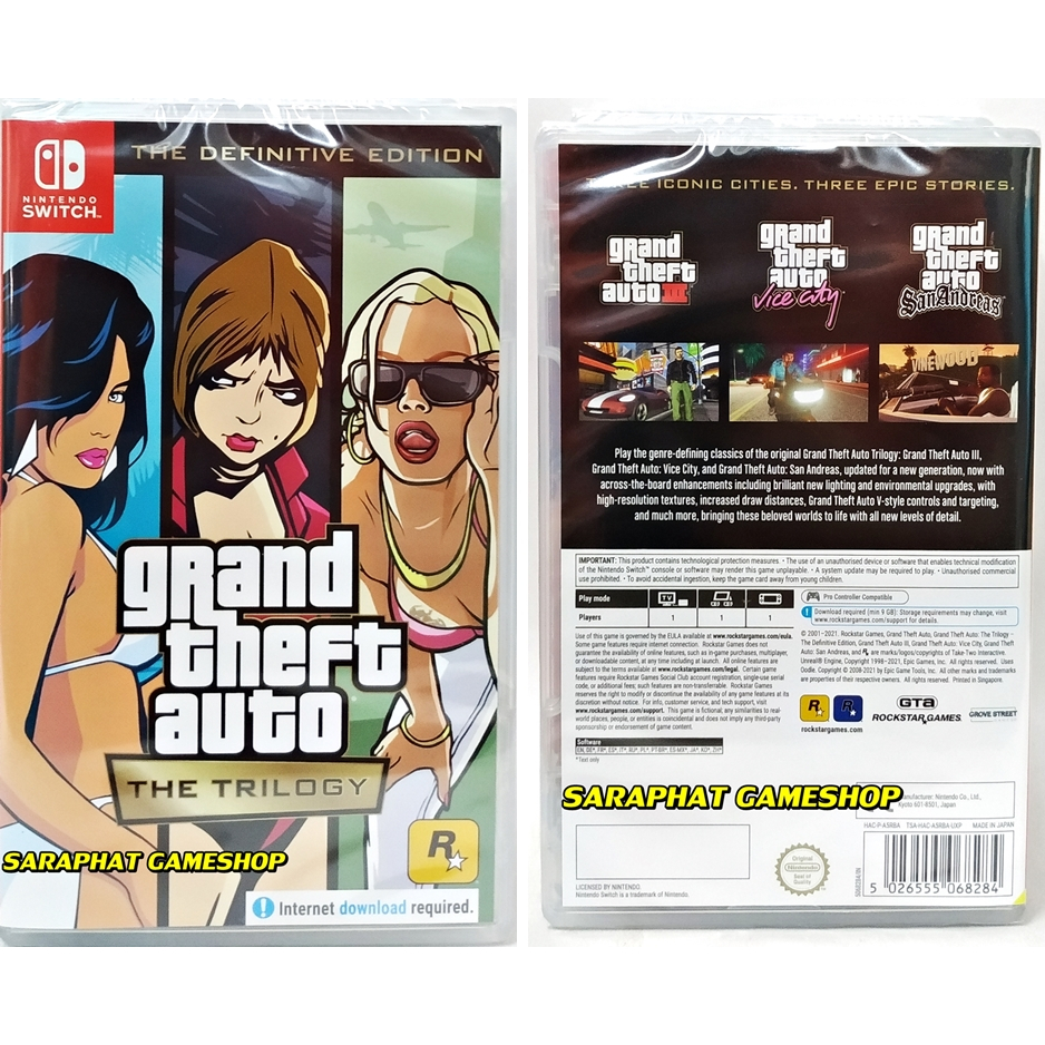 (โค้ด shopee DDXFEBW1 ลด 105 บาท) Nintendo Switch GTA The Trilogy [The ...