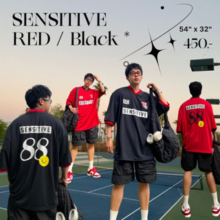 สินค้า QCLOTH - Sensitive RED/Black oversize 54\" x 31\" ใหญ่สะใจ❤️